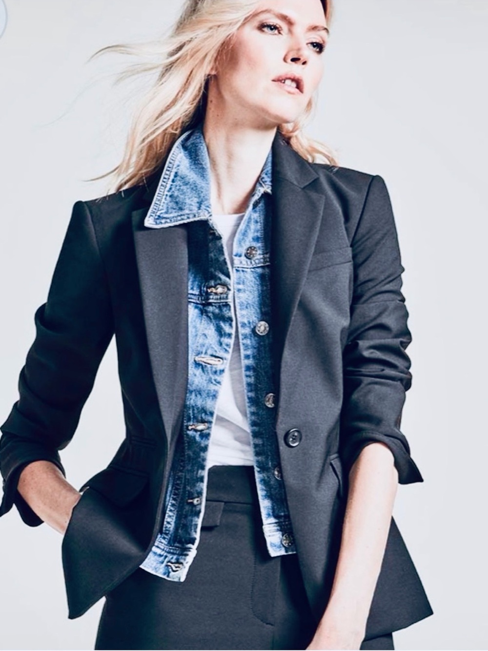 $698 Veronica Beard Midnight Navy Blue Classic Dickey Jacket Blazer sz 0